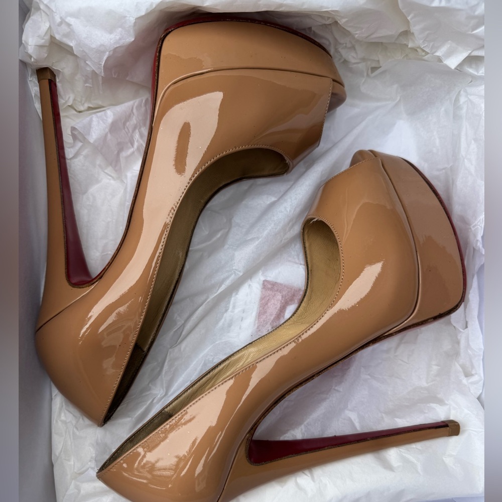 Christian Louboutin nude heels